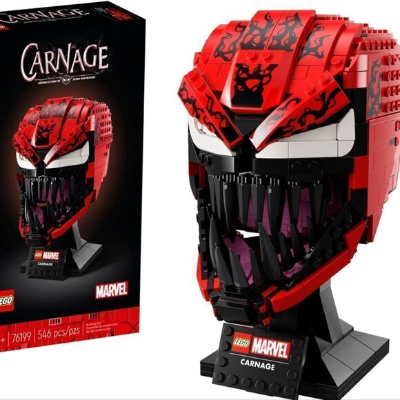 LEGO Marvel Spider-Man Carnage Building Kit Helmet 76199 - Picture 2 of 12